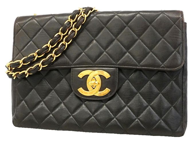 Borsa a tracolla Chanel Large Matelassé Nero