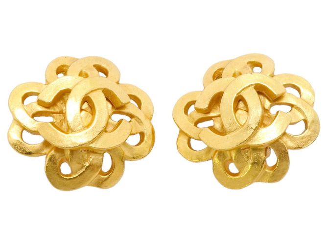 Orecchini a clip Chanel placcati in oro D'oro