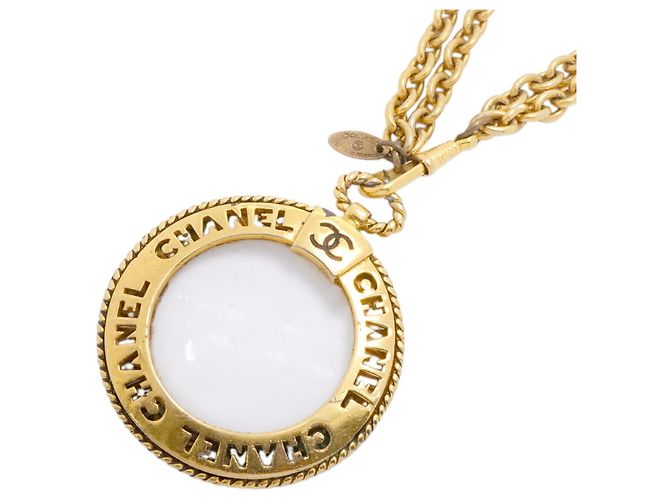 Collana Chanel placcata oro con logo Coco Mark D'oro