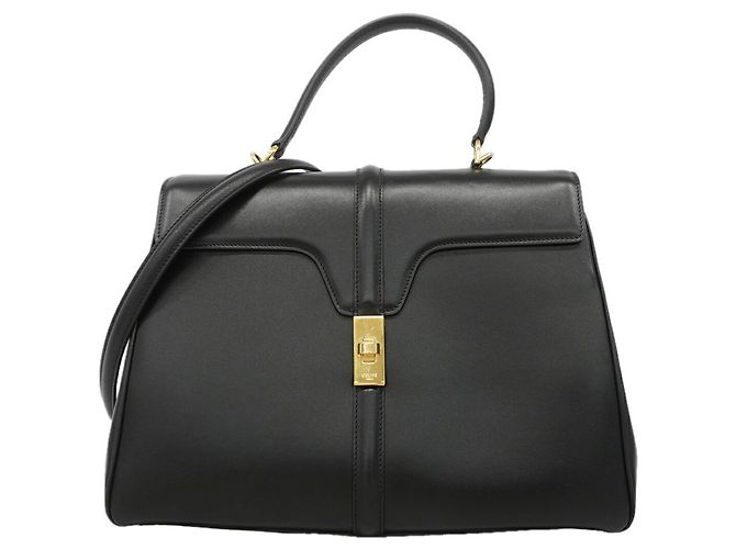 Céline Borsa a mano Celine Seize in pelle Nero