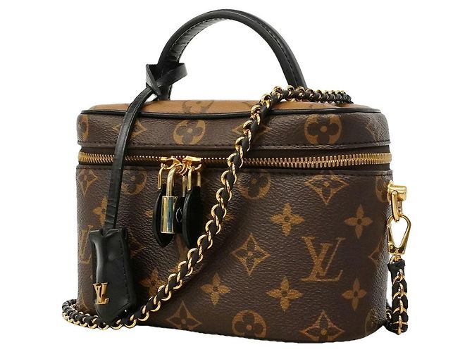 Borsa Vanity Louis Vuitton Monogram Reverse Marrone