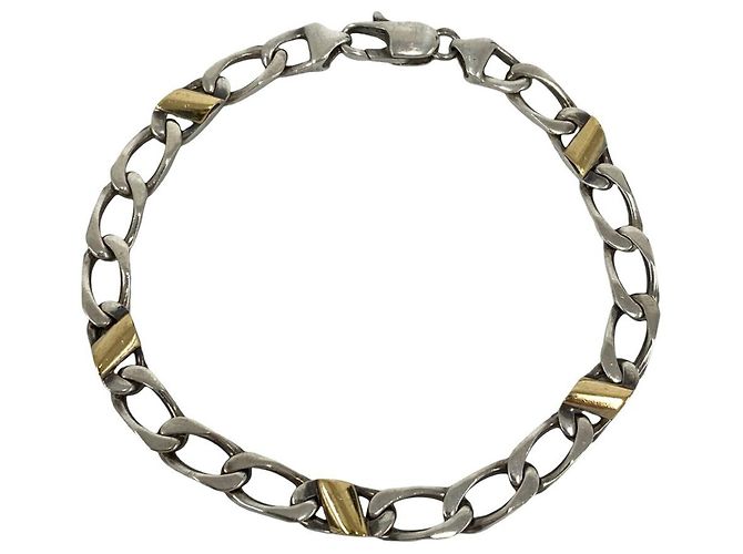 Tiffany & Co Pulseira de Berloques Tiffany Figaro Prata Dourado