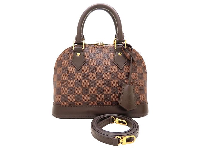 Louis Vuitton Brown Damier Ebene Alma BB Marrom