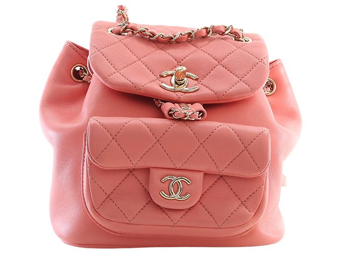 Chanel Duma Small Rucksack aus rosa Lammleder Pink