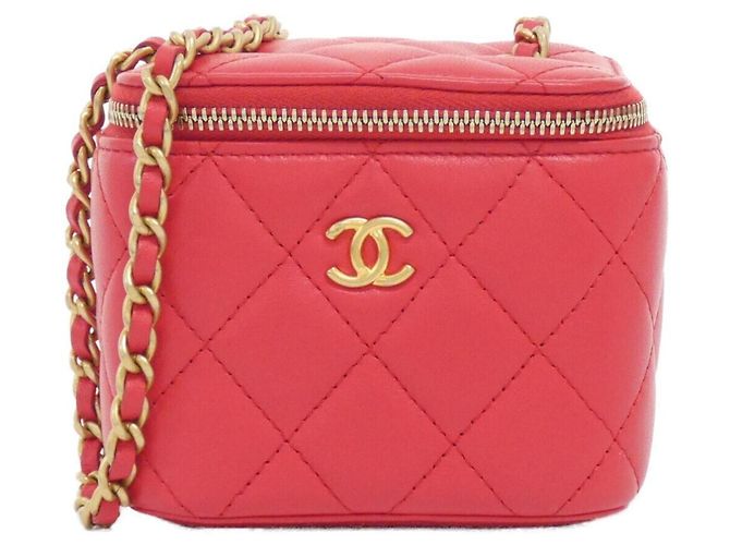 Borsa a tracolla Chanel AP1447 in pelle rossa Rosso