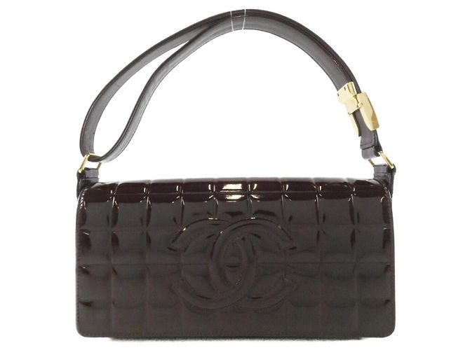 Borsa a tracolla Chanel Chocolate Bar Line 17370 Bordò