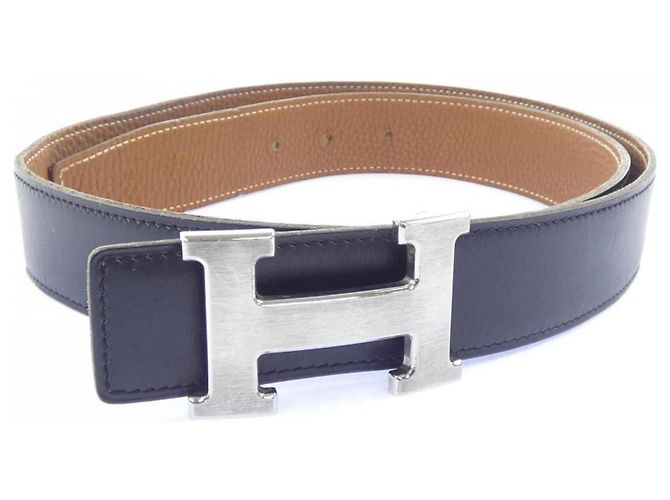 Hermès Hermes H 32mm Reversible Belt Brown Black