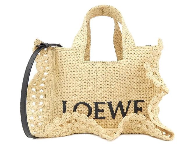 Borsa Loewe Font Tote Small Beige