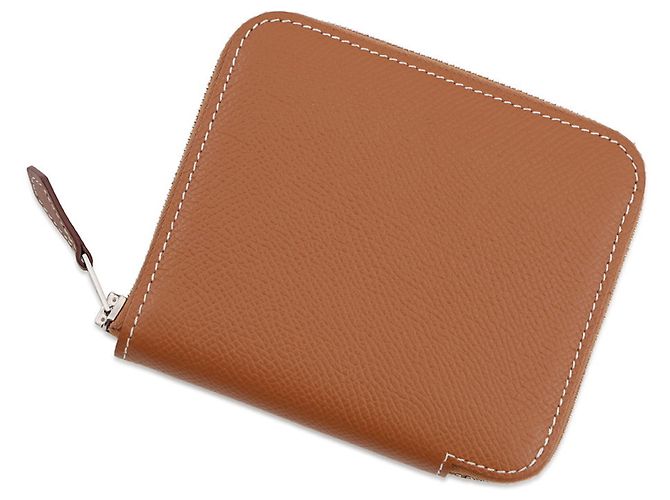Hermès Hermes Azap Compact Silk Wallet in Gold Epsom Leather Golden