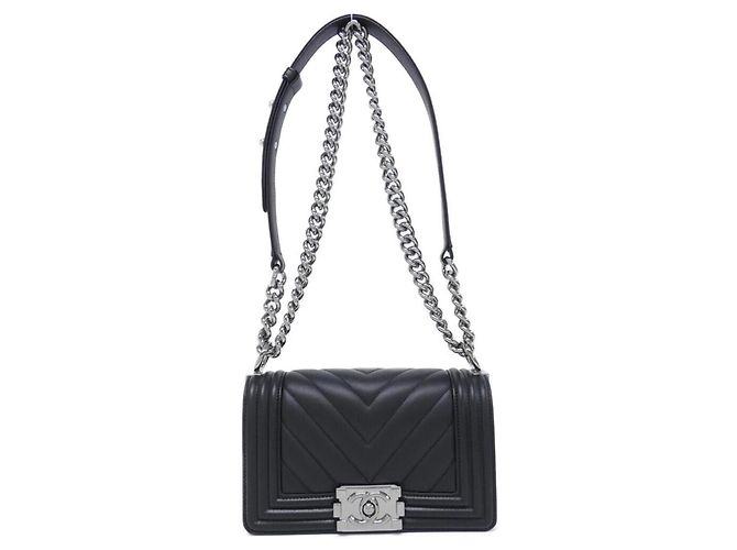 Borsa a tracolla Chanel Boy Line 67085 Nero