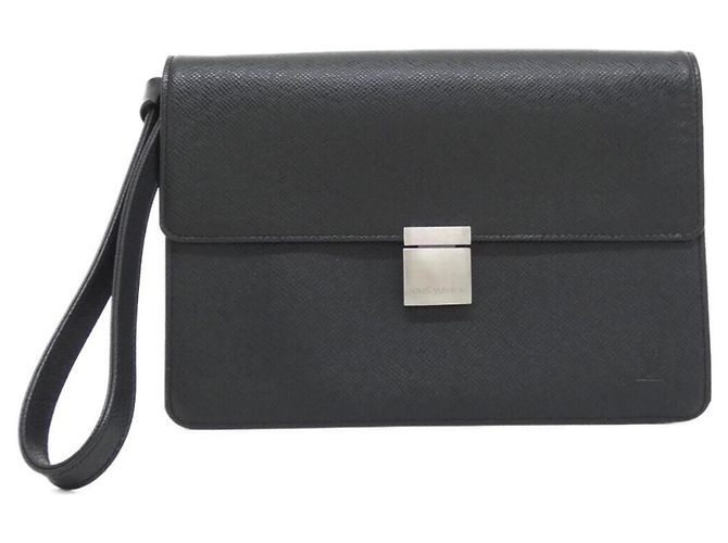 Sac pochette Louis Vuitton Taiga Selenga Gris