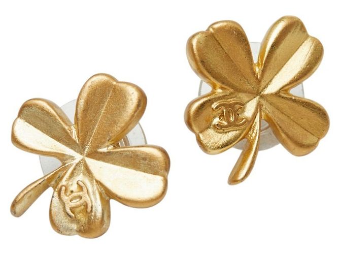 Orecchini a lobo Chanel Coco Mark Clover D'oro