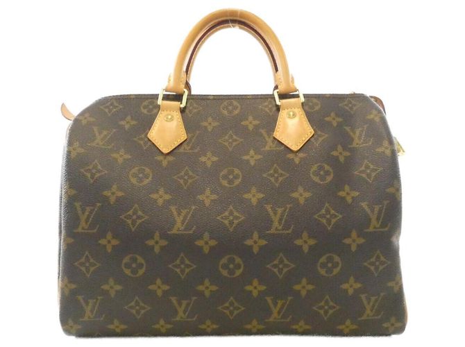 Bolso Boston Louis Vuitton Monogram Speedy 30cm Castaño