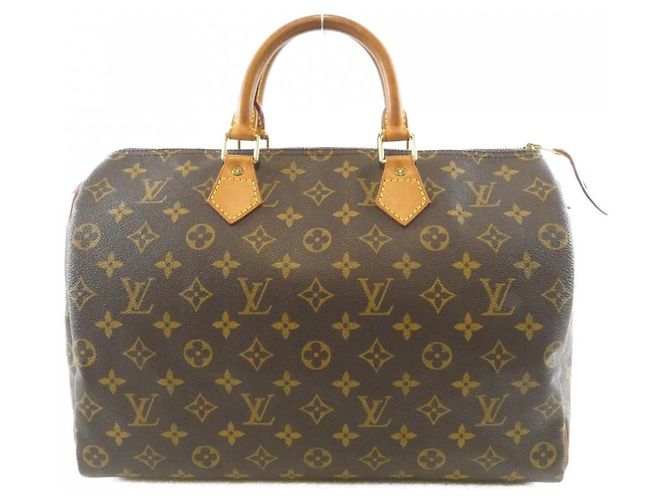 Bolsa Boston Louis Vuitton Monogram Speedy 35cm Marrom
