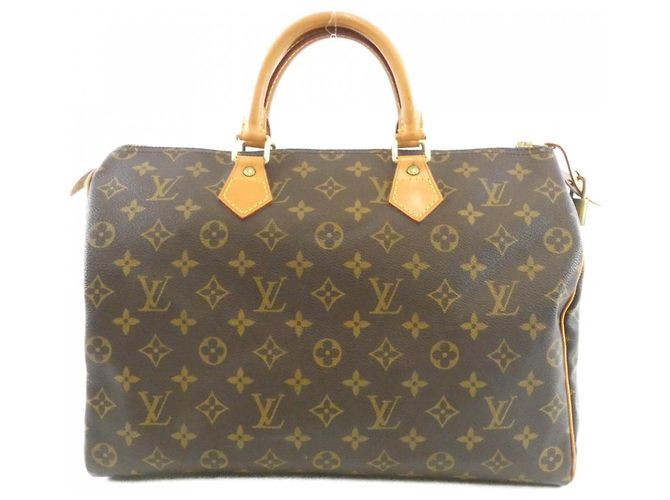 Bolsa Boston Louis Vuitton Monogram Speedy 35cm Marrom
