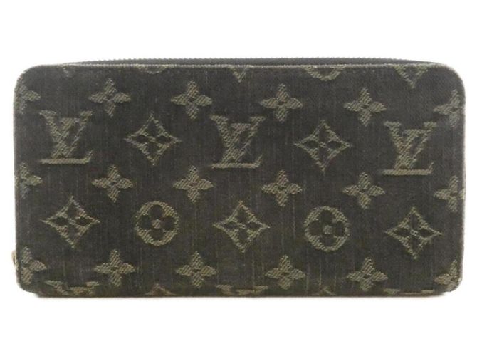 Portafoglio Zippy Louis Vuitton Monogram Denim Nero