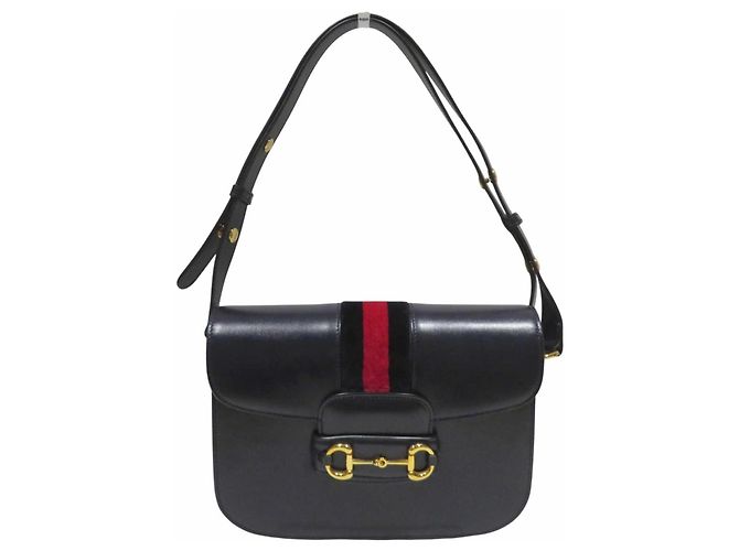 Bolsa de Ombro Gucci Horsebit 1955 Azul marinho