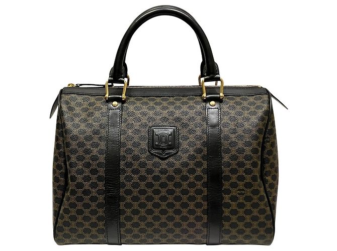 Céline Sac à main Celine Macadam Marron Noir