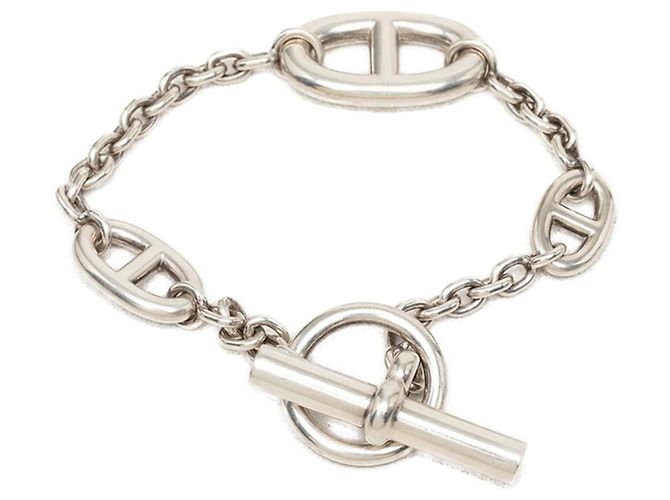 Hermès Bracciale Charm T-bar Hermes Chaine d'Ancre Farandole Argento