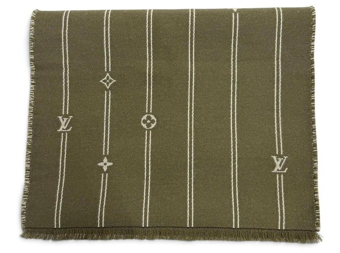 Louis Vuitton Khaki Wool Stole