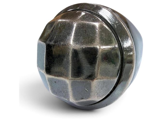 Bottega Veneta Polygon AG925 Silver Ring Silvery