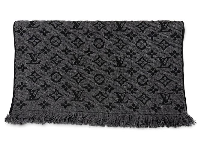Stola Monogram in lana Louis Vuitton Marrone Nero