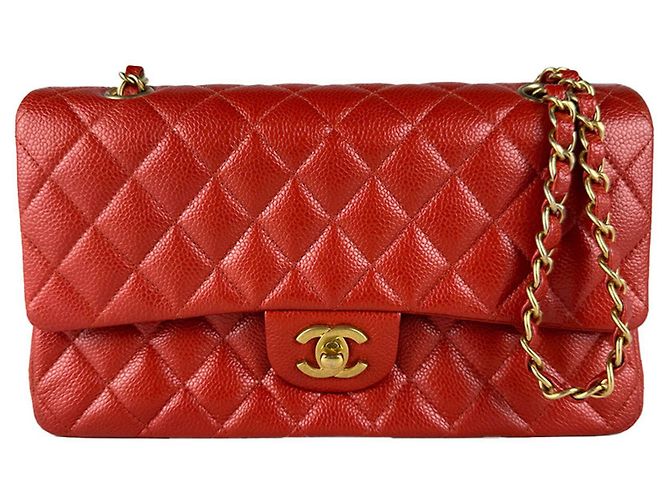 Bolso de hombro Chanel Orange Red Roja