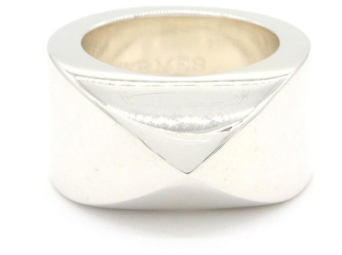 Ring Hermès Anillo Banda Hermes Medor en Plata de Ley