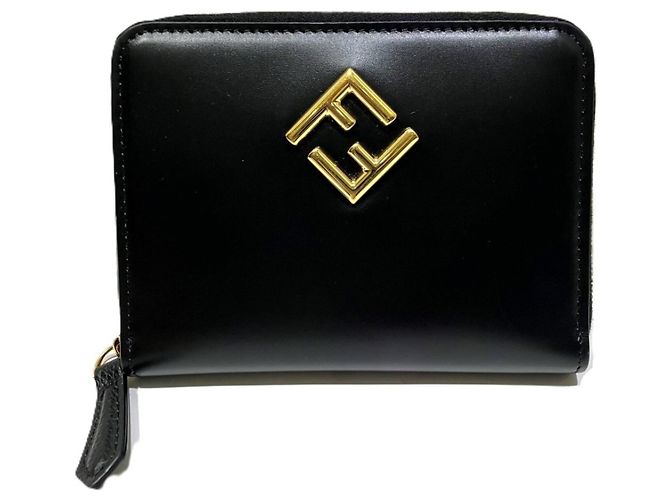 Fendi Bi-fold Wallet in Black Calf Leather
