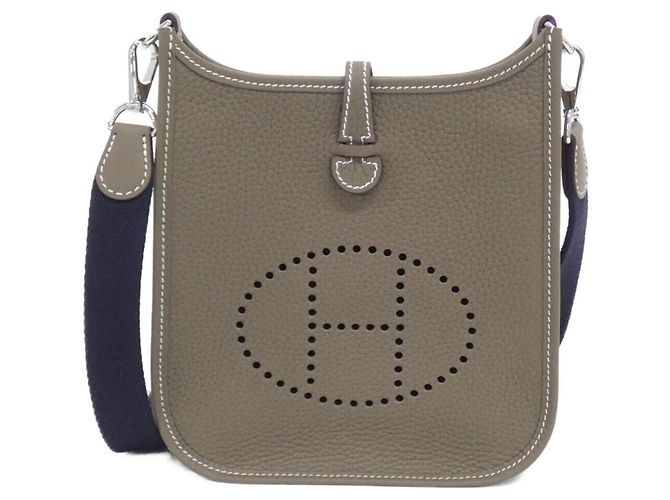 Hermès Bolso de hombro Hermes Evelyne Amazon Azul Gris pardo