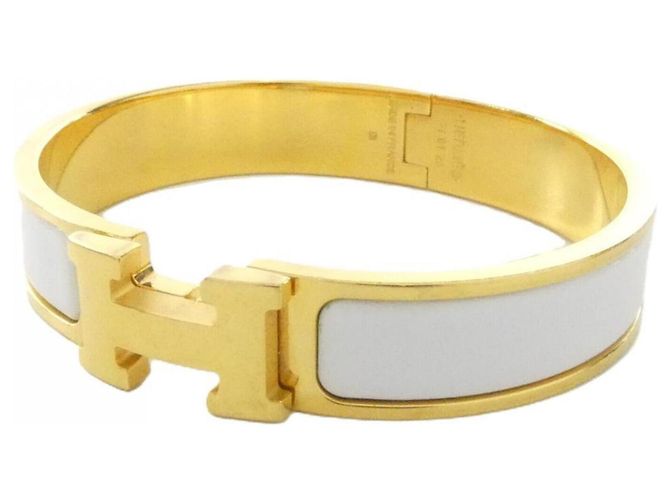 Hermès Pulsera Charm Hermes Click H PM Blanco
