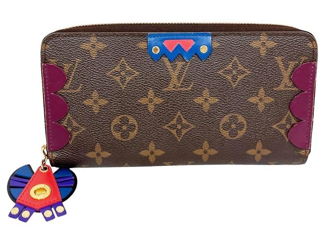Cartera Zippy Totem Long Monogram Canvas Louis Vuitton Castaño
