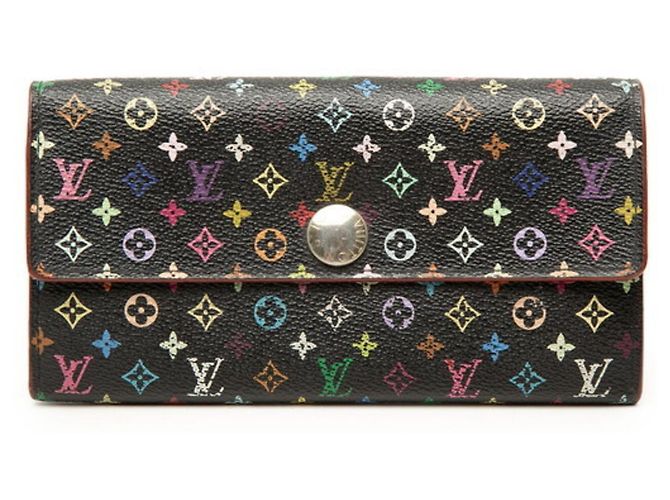 Porte-monnaie Louis Vuitton Monogram Multi-color Noir Multicolore Monogramme