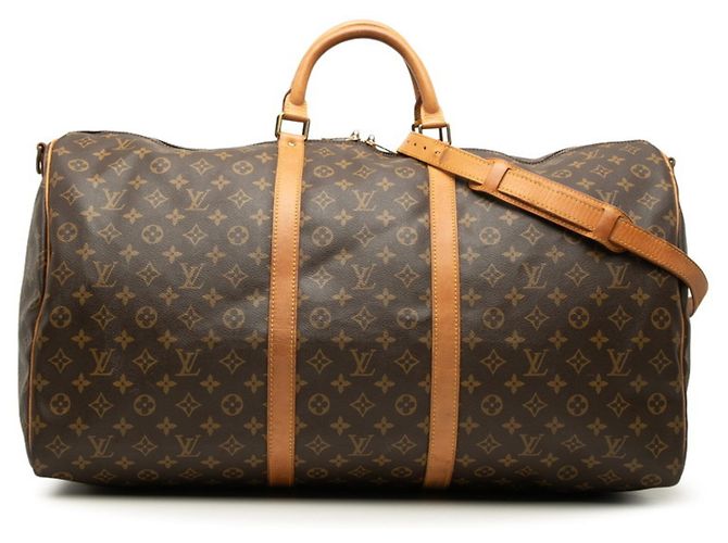 Borsa Boston Louis Vuitton Monogram Keepall Bandoulière 60 Marrone Monogramma