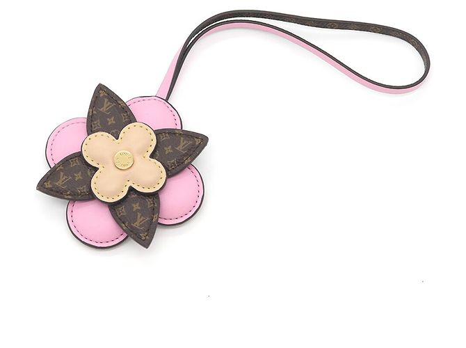 Pingente de bolsa Louis Vuitton Rosa Castanho escuro Monograma