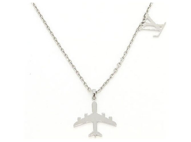 Collar Louis Vuitton LV Plain Plata