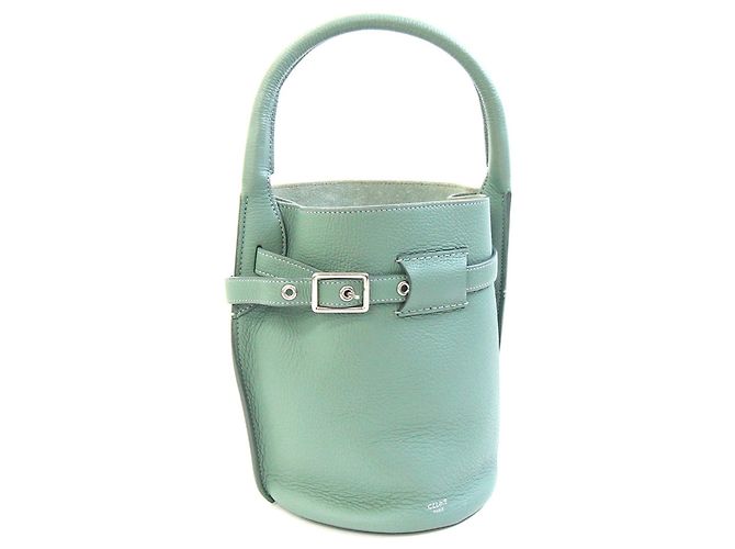 Céline Bolsa de mão Celine em couro verde
