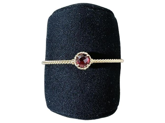 Pulseira David Yurman Cablespira em Ouro 18K e Rubi Dourado