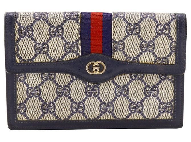 Pouch Gucci GG Supreme Canvas Blu