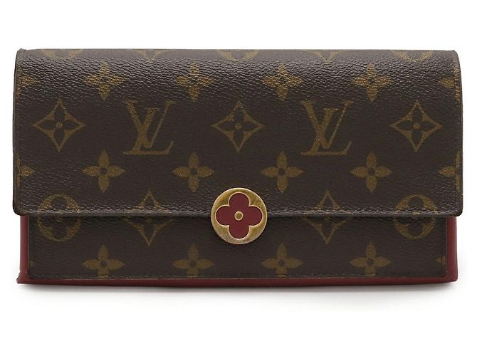 Louis Vuitton Portefeuille Flore Monogram Long Wallet Rosa Fucsia