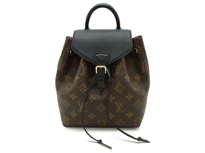 Mochila Louis Vuitton Montsouris NM BB Monogram Castaño Negro