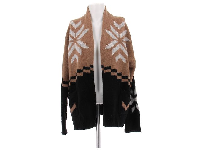 360 Cashmere Schwarze und braune Kaschmirweste