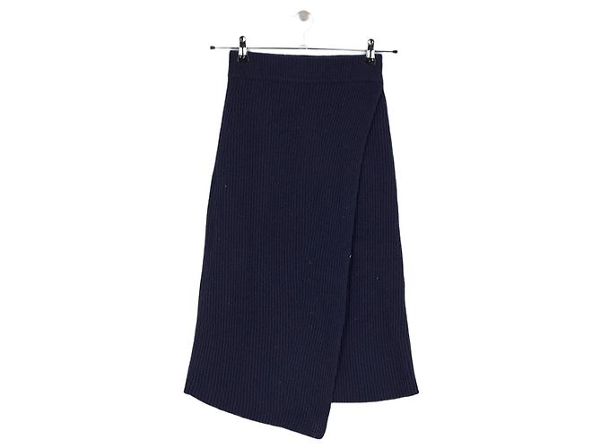 Eric Bompard Falda de cachemira azul marino