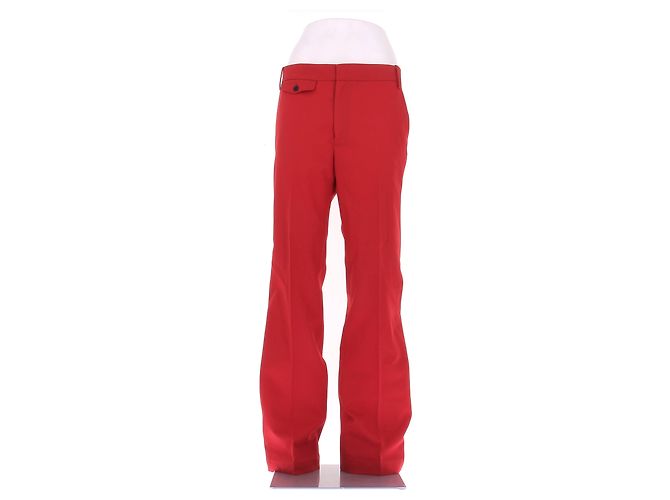 Zadig & Voltaire Red Wool Pants Size 40