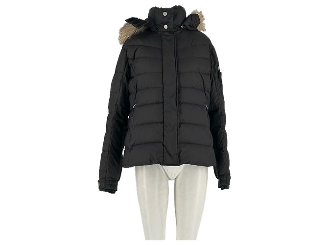 Autre Marque Doudoune col en fourrure Black