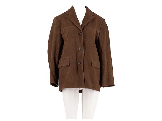 Autre Marque Braune Wildlederjacke