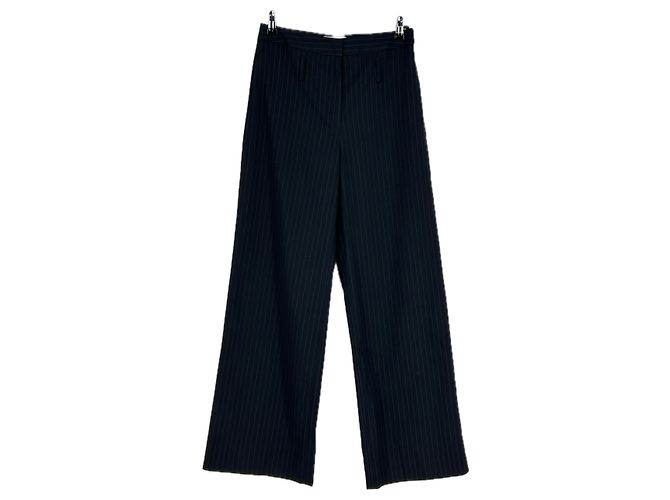 Autre Marque Marineblaue gestreifte Hose