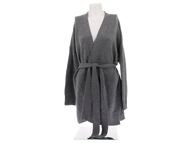 360 Cashmere Cardigã oversize cinza em cashmere