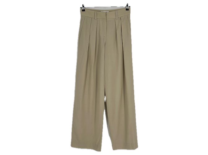Autre Marque Gelso plissierte Twillhose Beige