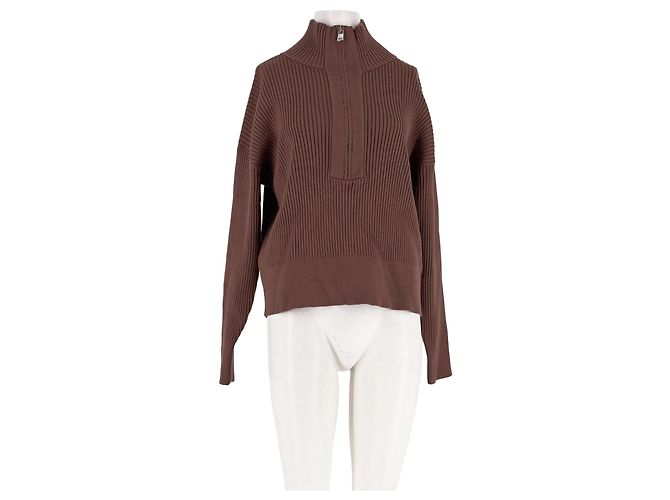 Autre Marque Pull à zip marron VARLEY